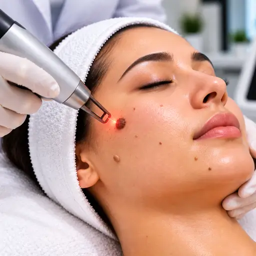 Painless laser mole, wart, and skin tag removal session at Dr. L Square Clinic