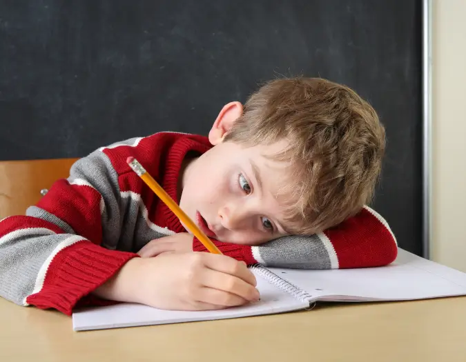 Child struggling to stay focused on homework or class tasks evaluated for ADHD at Dr. L Square Multispecialty Homeopathy Clinic in Kolaghat